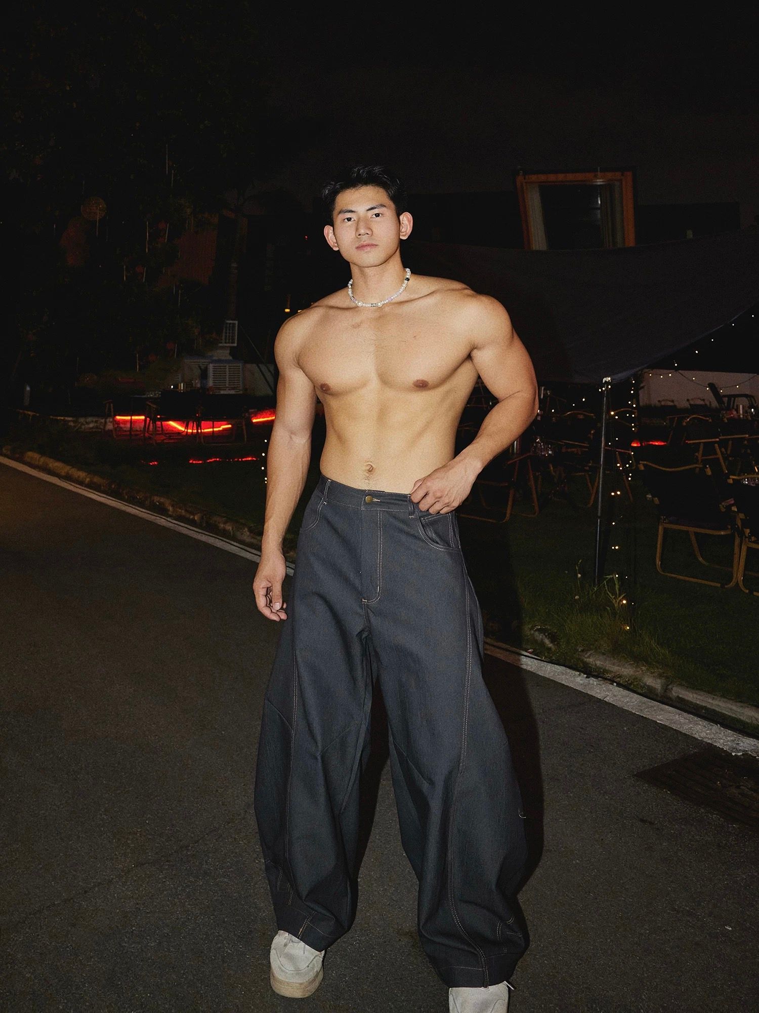 WIDE LEG PANT 22037 GREY
