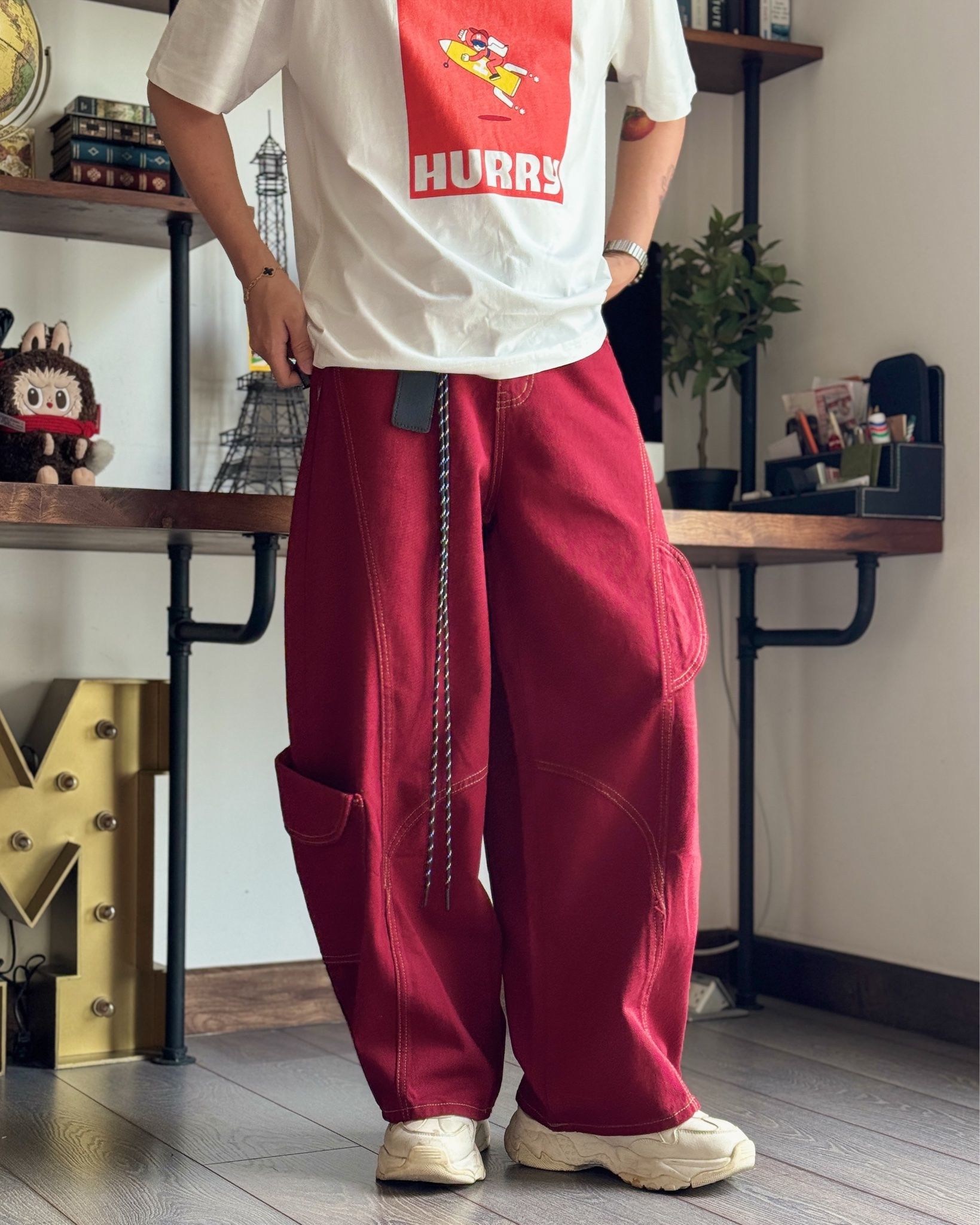 WIDE LEG JEAN 91973 RED