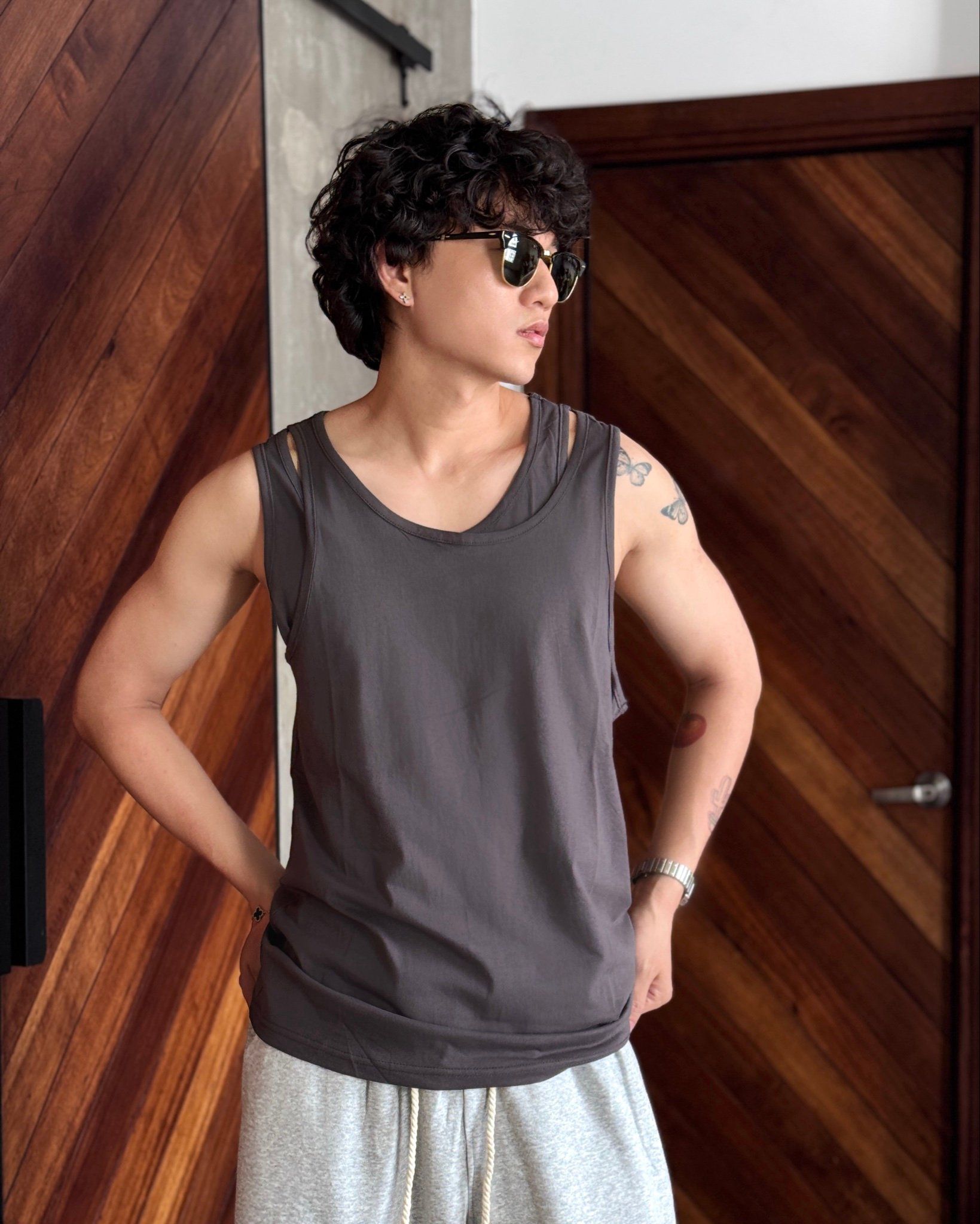 TANK TOP 833 XÁM ĐEN