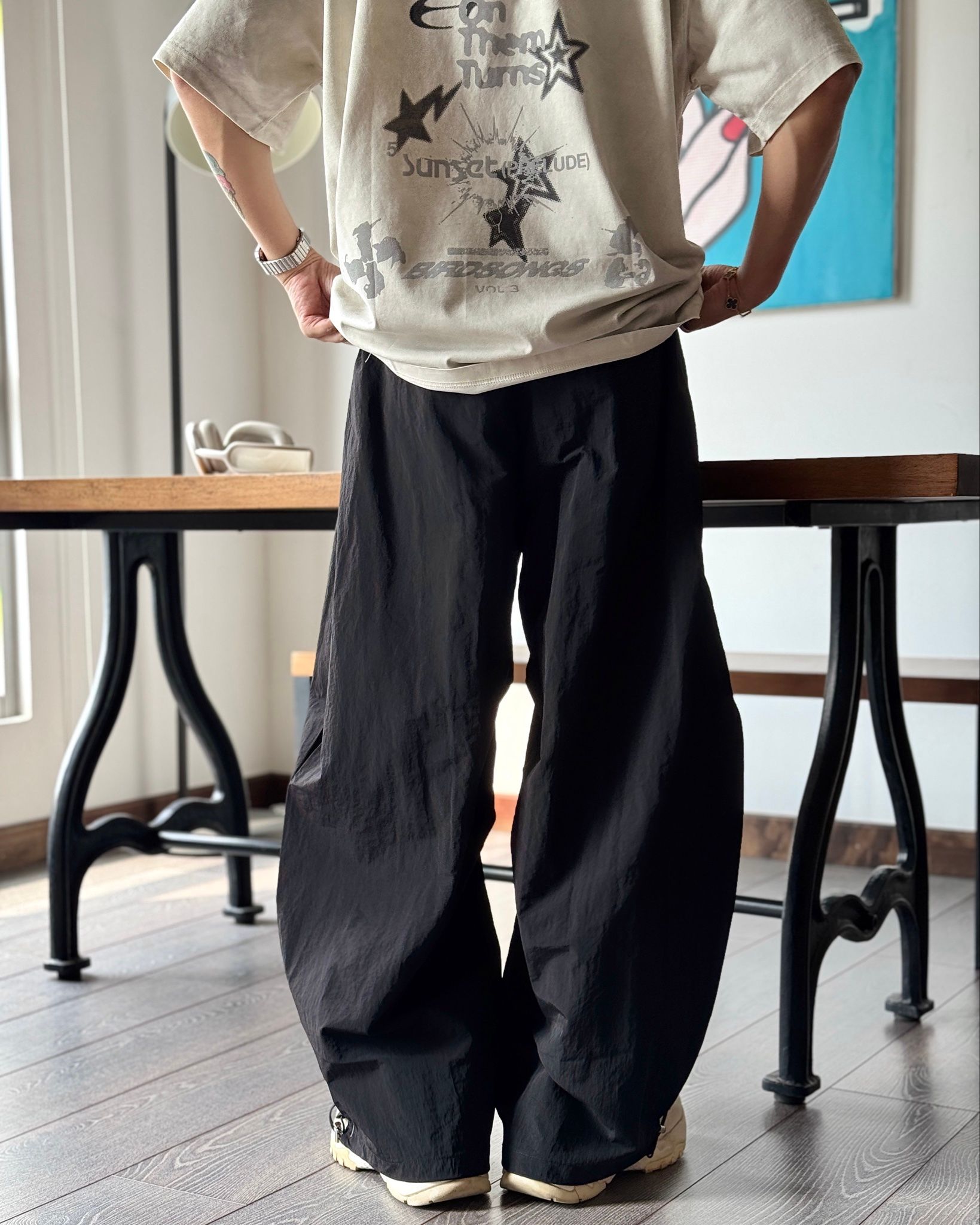 PARACHUTE PANT 018 BLACK