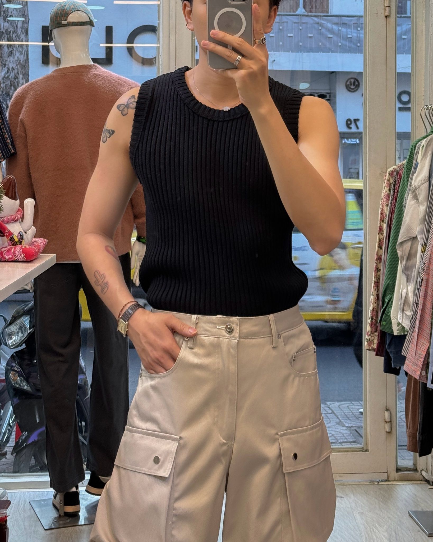 ÁO TANK TOP 8886 ĐEN