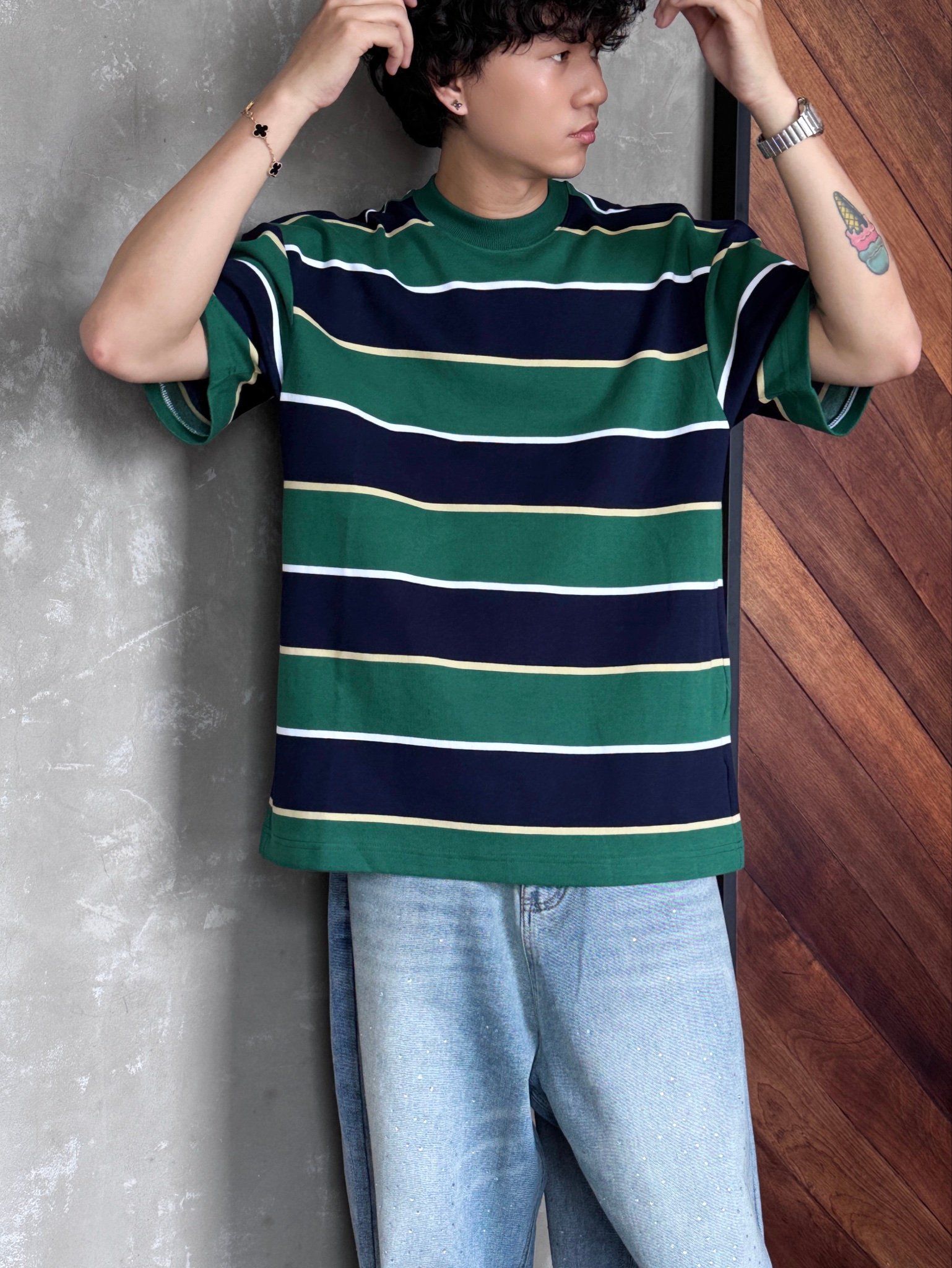 T-SHIRT 21008 XANH LÁ