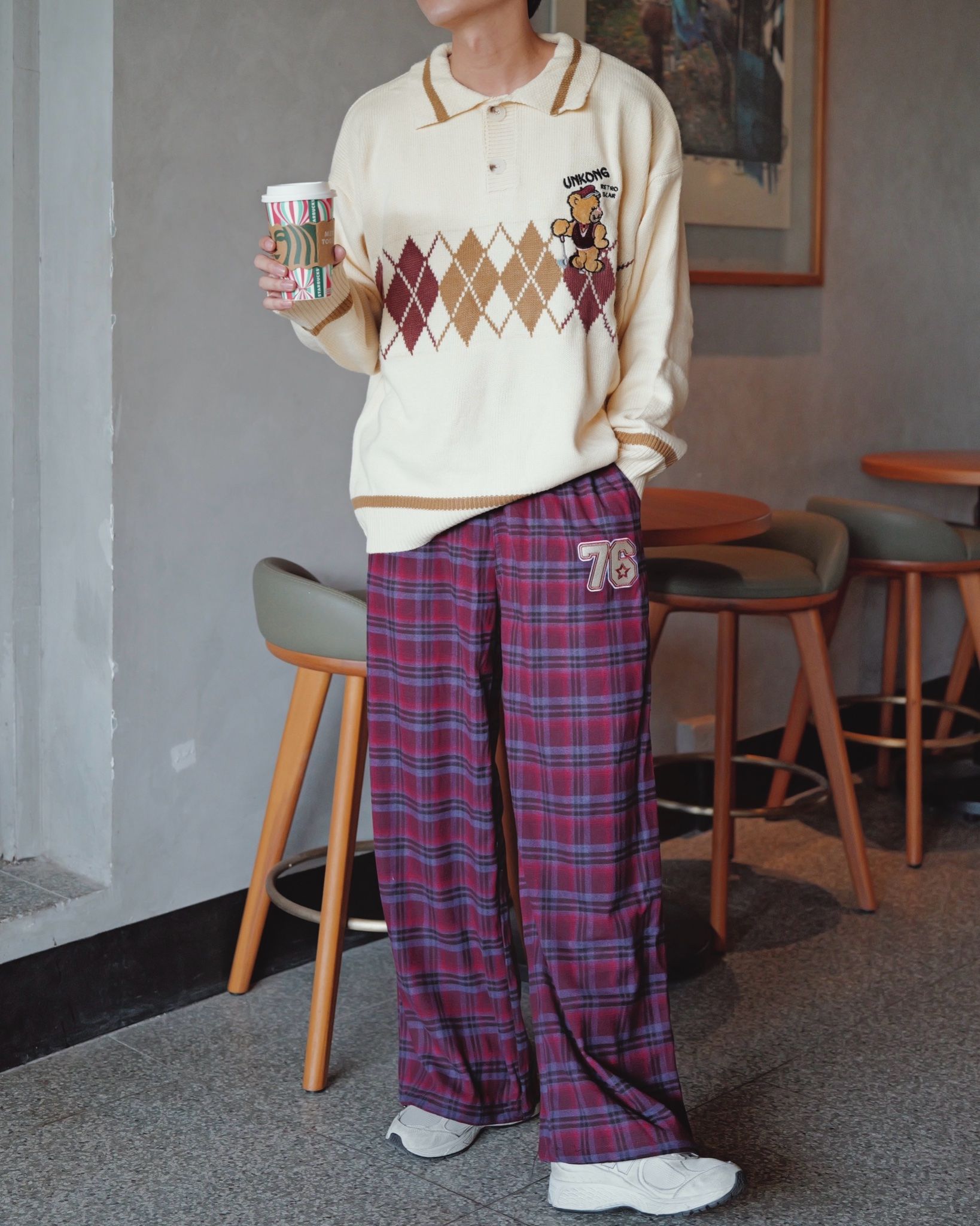 QUẦN SWEATPANT 676 CARO ĐỎ
