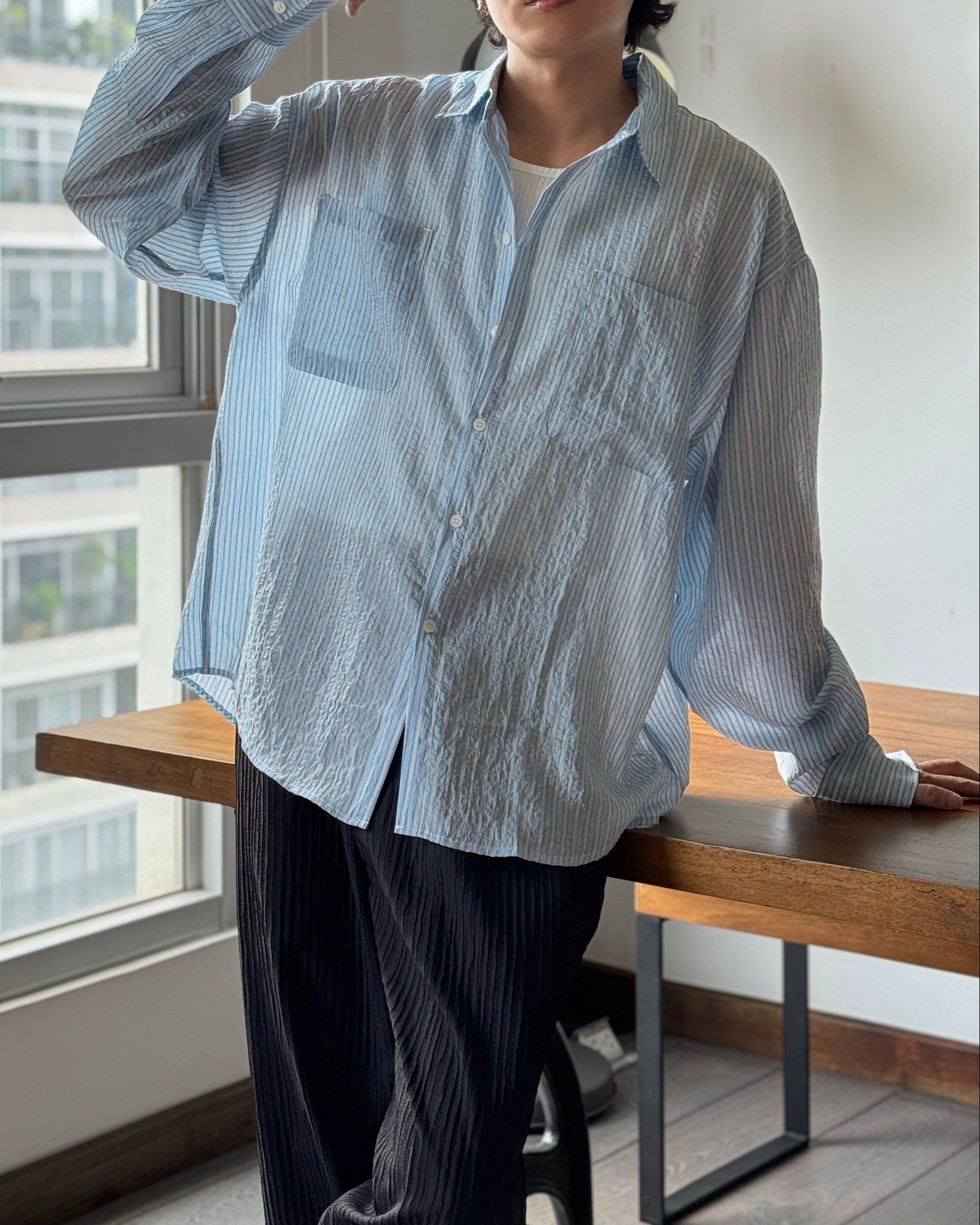 SHIRT 31079 BLUE