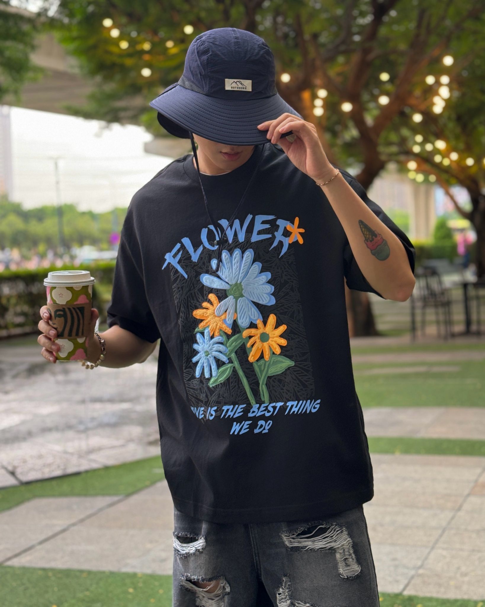 MŨ BUCKET OUTDOOR XANH DƯƠNG
