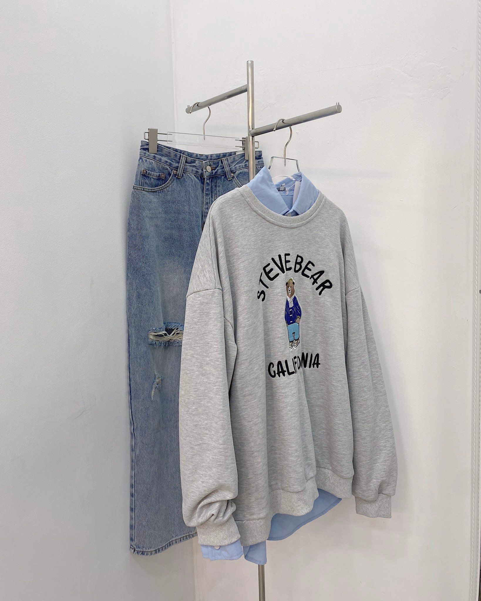 ÁO SWEATSHIRT 1801 XÁM