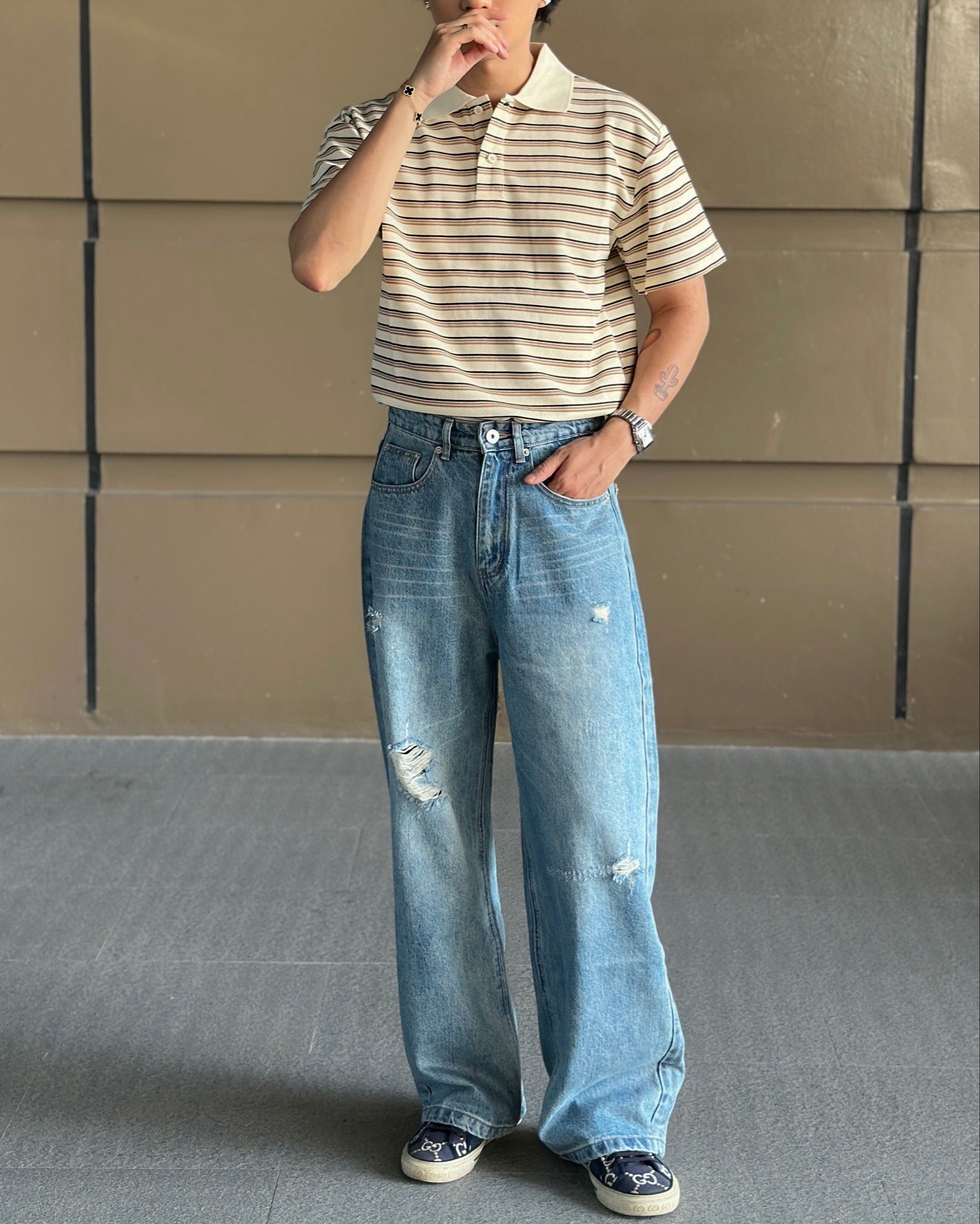 ÁO POLO 531 TRẮNG KEM