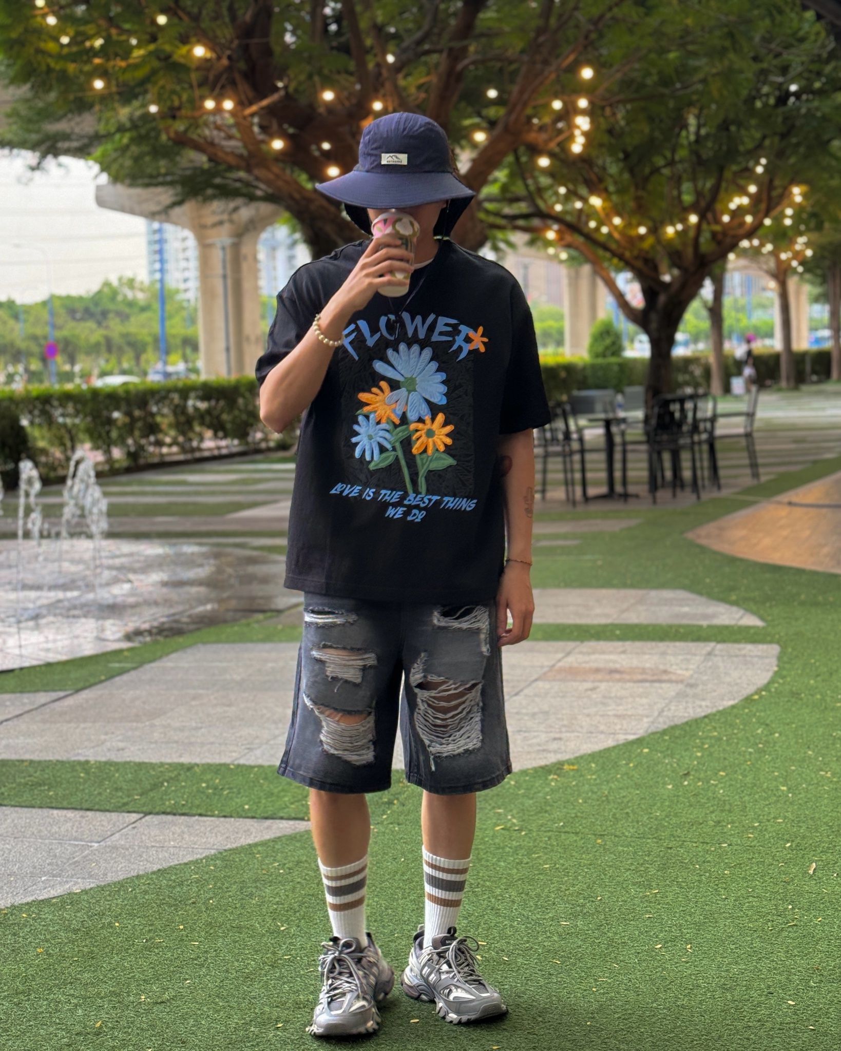 MŨ BUCKET OUTDOOR XANH DƯƠNG