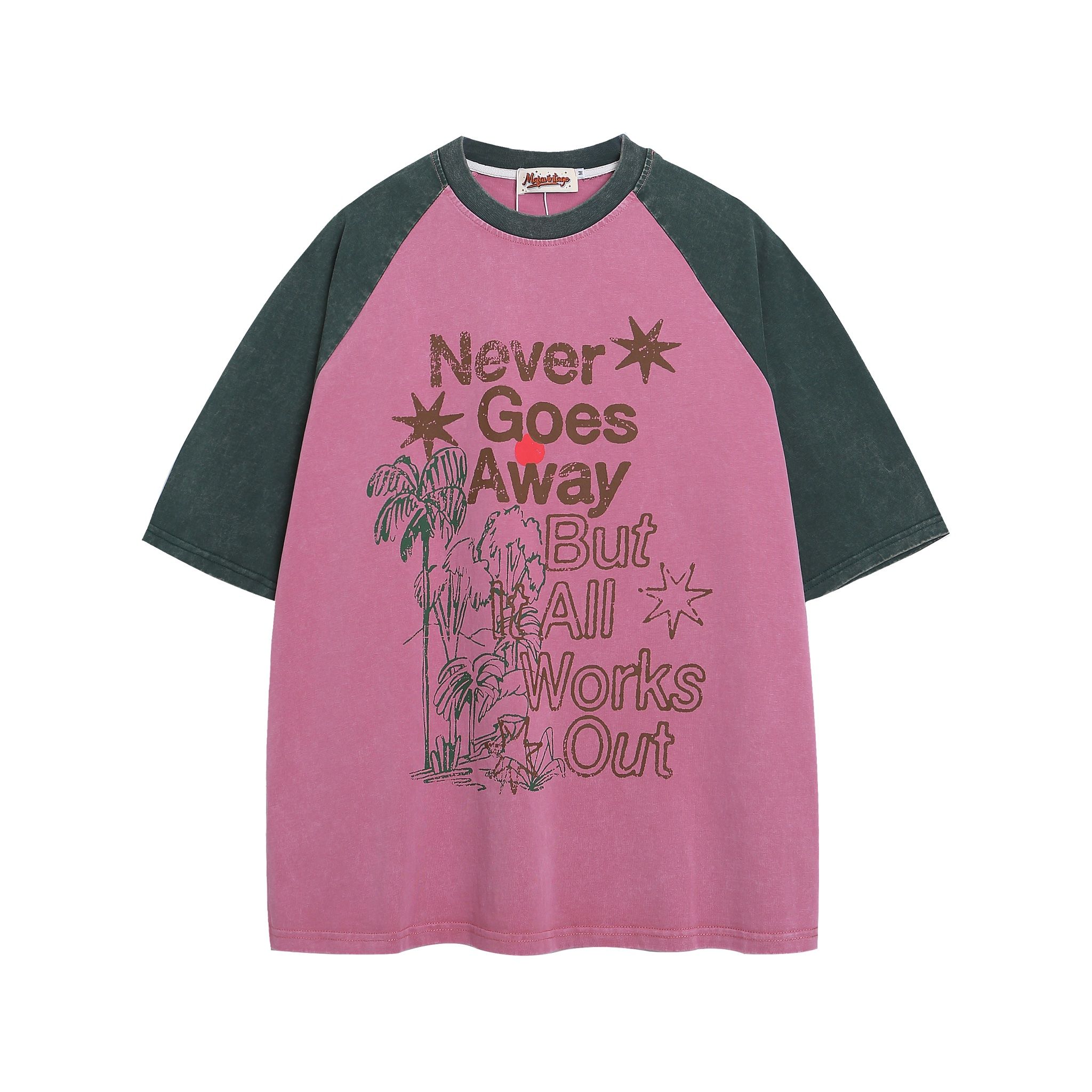 T-SHIRT 087 PINK GREEN