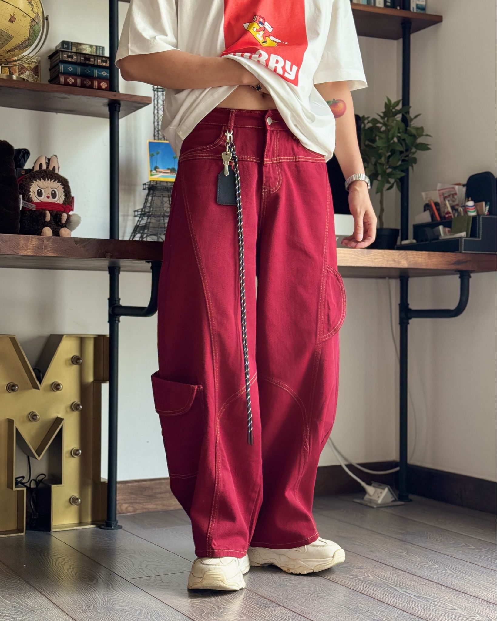 WIDE LEG JEAN 91973 RED