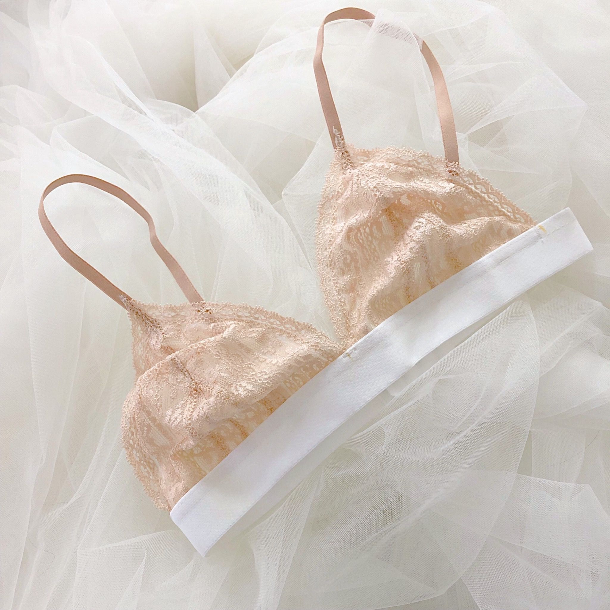 Áo Họa Tiết Nude - Ren x Cotton ĐT