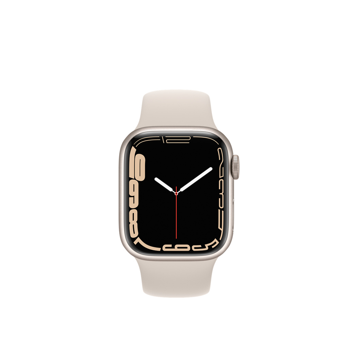  Apple Watch Series 7 GPS + Cellular, Starlight Aluminium Case with Starlight Sport Band - Regular 