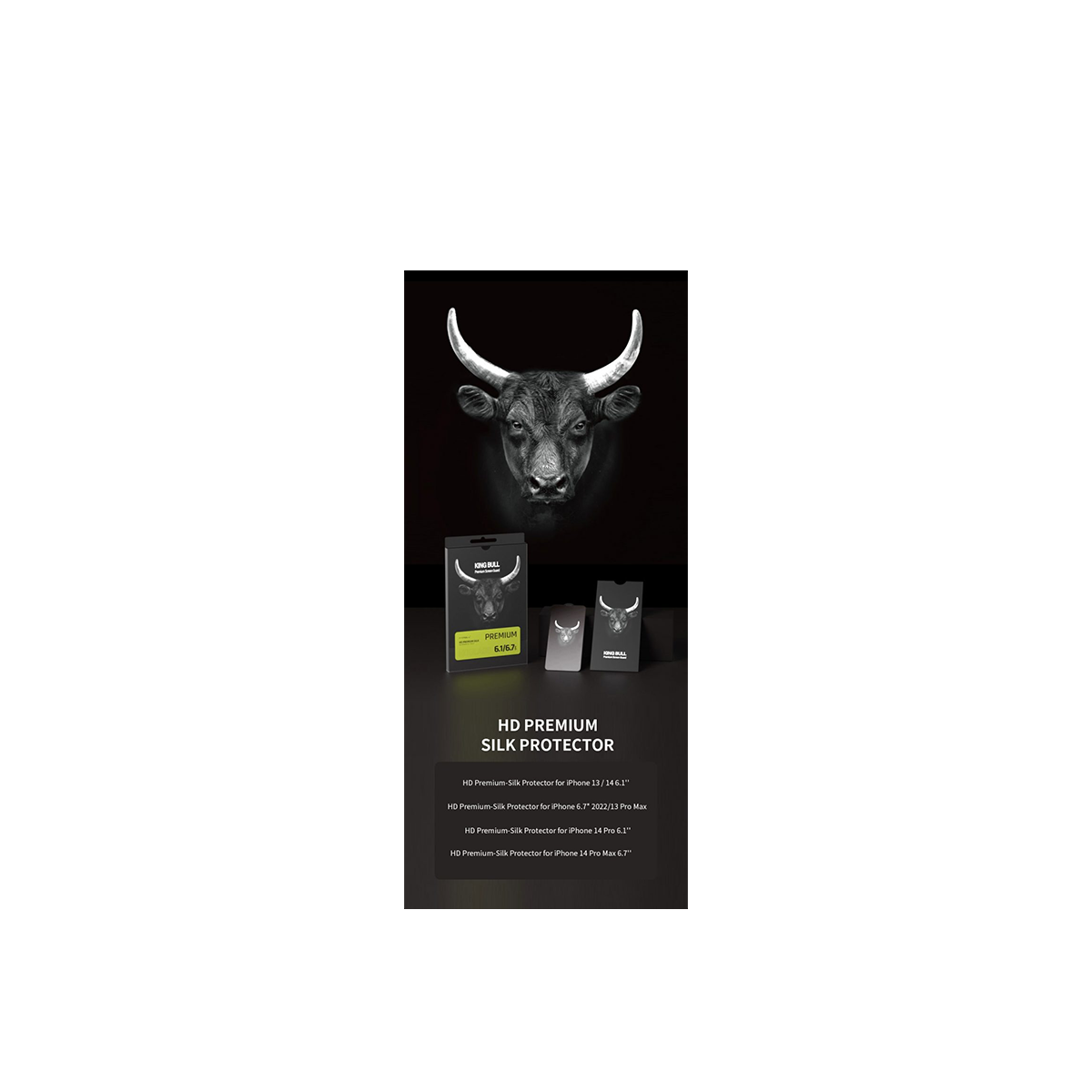DÁN CƯỜNG LỰC IPHONE 14 PROMAX MIPOW KINGBULL PREMIUM SILK HD (2.7D) BJ408