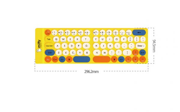 BÀN PHÍM GẬP KHÔNG DÂY MIPOW MIFFY MINI SLIM-FOLD MỎNG NHẤT THẾ GIỚI 3,5 MM CHỐNG NƯỚC KIÊM TÚI GIÁ ĐỠ