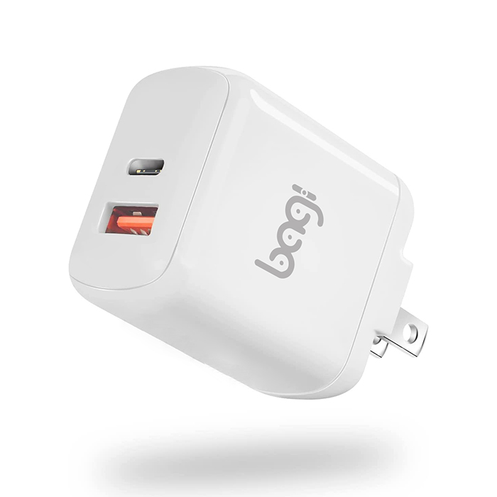  Củ sạc nhanh Bagi 30W 2 cổng USB Type-C PD30W 