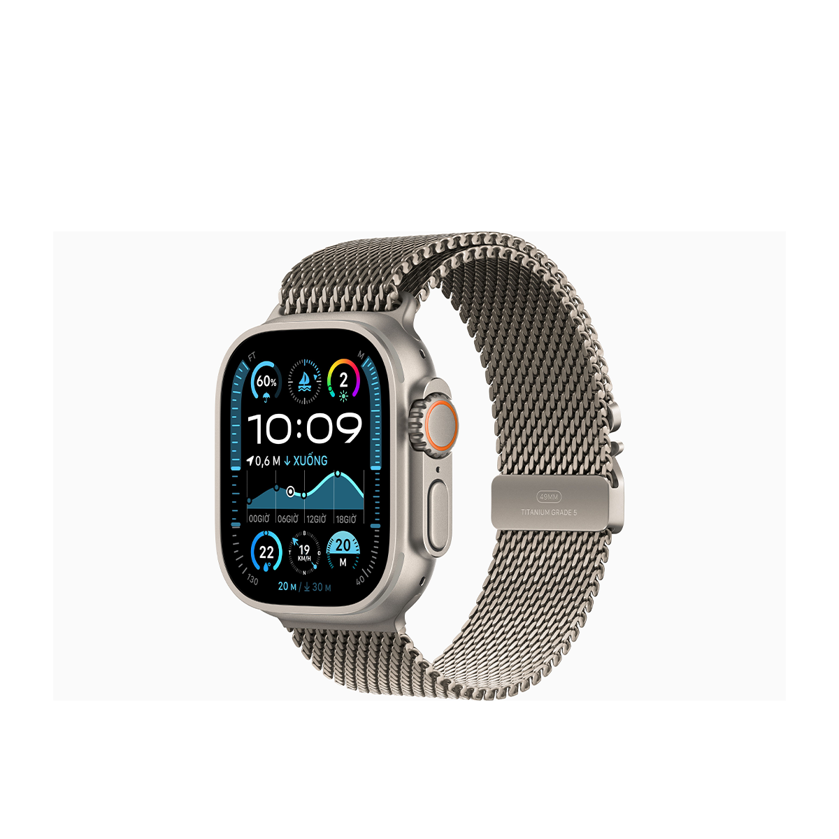 Apple Watch Ultra 2 2024 Dây Titanium Milanese Loop