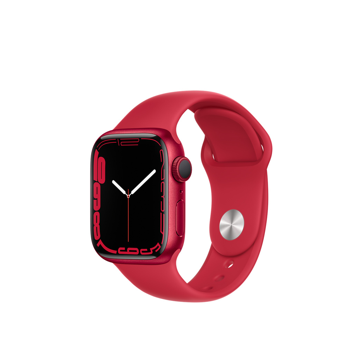  Apple Watch Series 7 GPS, 41mm (PRODUCT)RED Aluminium Case with (PRODUCT)RED Sport Band - Regular 