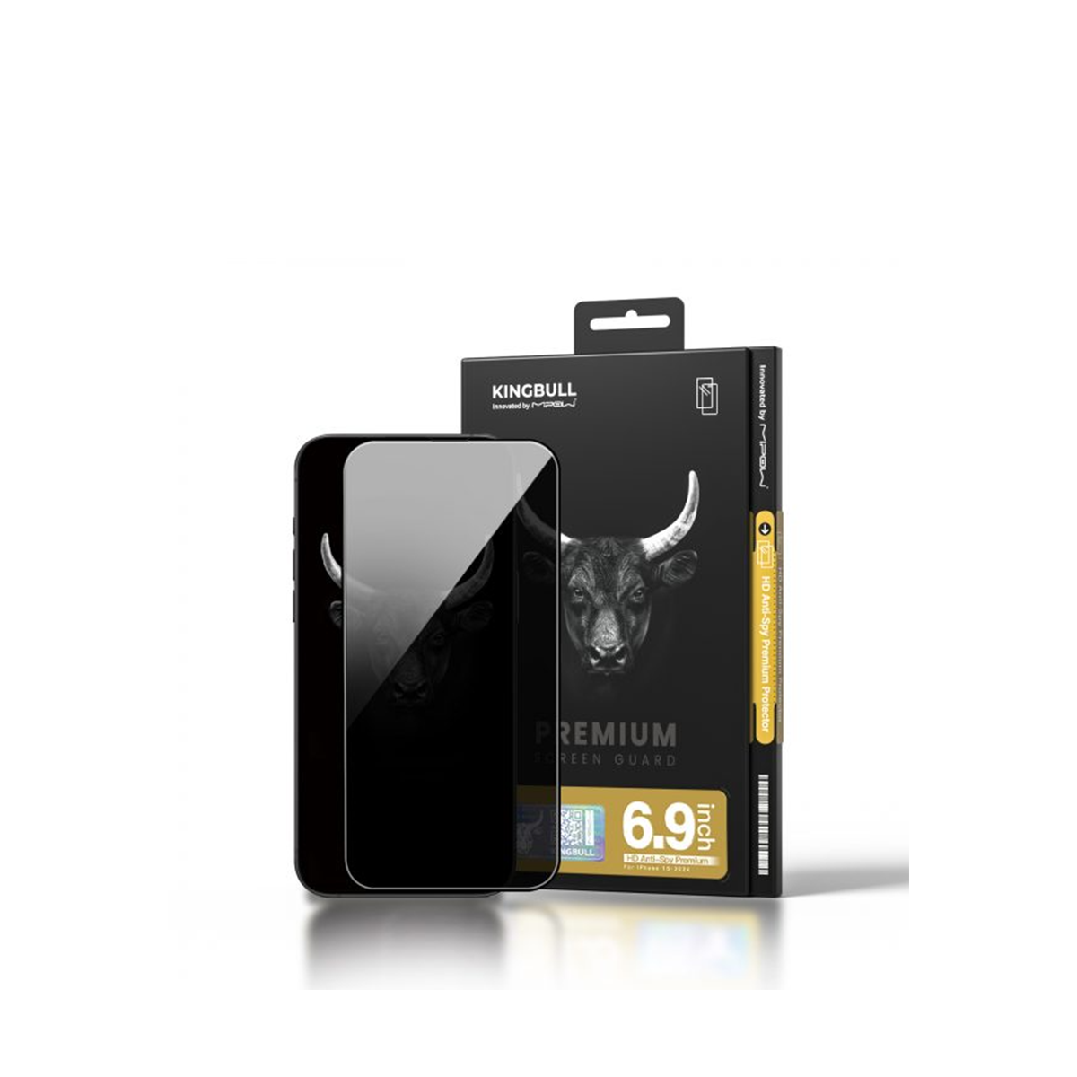 CƯỜNG LỰC MIPOW KINGBULL IPHONE 16 PROMAX 6.9” HD ANTI-SPY PREMIUM SILK – BJ608-BK