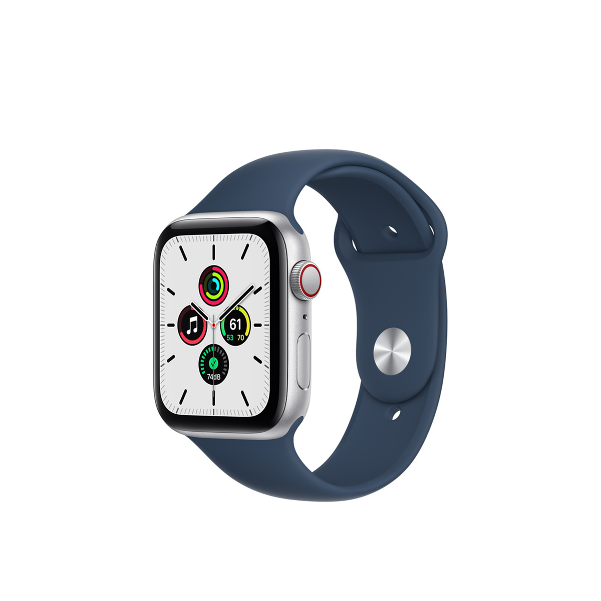 Apple Watch SE GPS + Cellular Silver Aluminium Case with Abyss Blue Sport Band - Regular Chính Hãng VN/A
