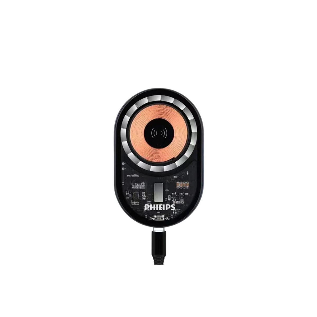 Giá đỡ điện thoại tích hợp sạc không dây Magnetic dùng trên ô tô Philips DLP9719 Magnetic Wireless Charger Car Mount