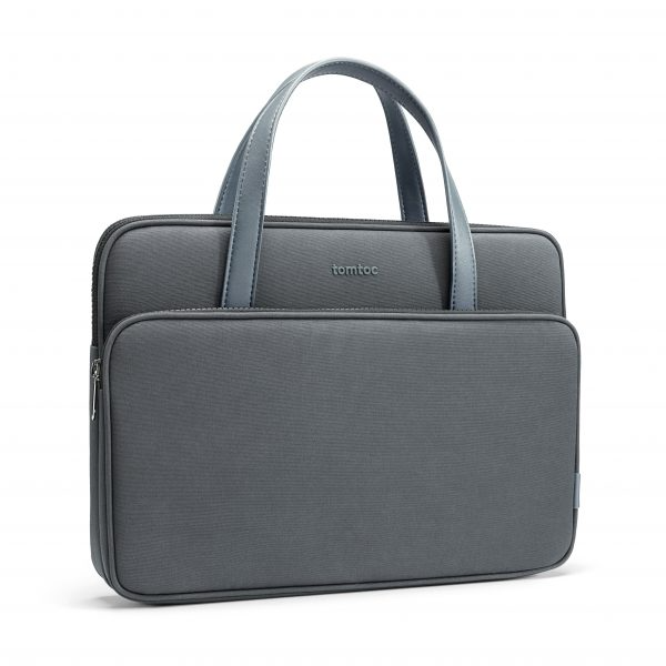  TÚI XÁCH TOMTOC (USA) BRIEFCASE PREMIUM FOR MACBOOK 13”/14”, ULTRABOOK 13″ GRAY 