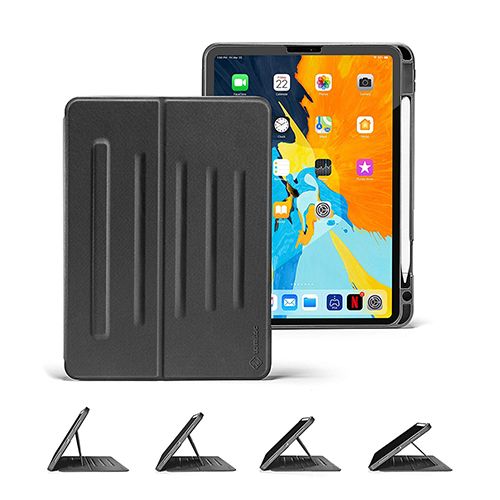 Bao Da Tomtoc (USA) Từ Tính Đa Góc (MAGNETIC KICKSTAND) Hỗ Trợ Sạc Không Dây Apple Pencil For iPad Pro 11 Inch
