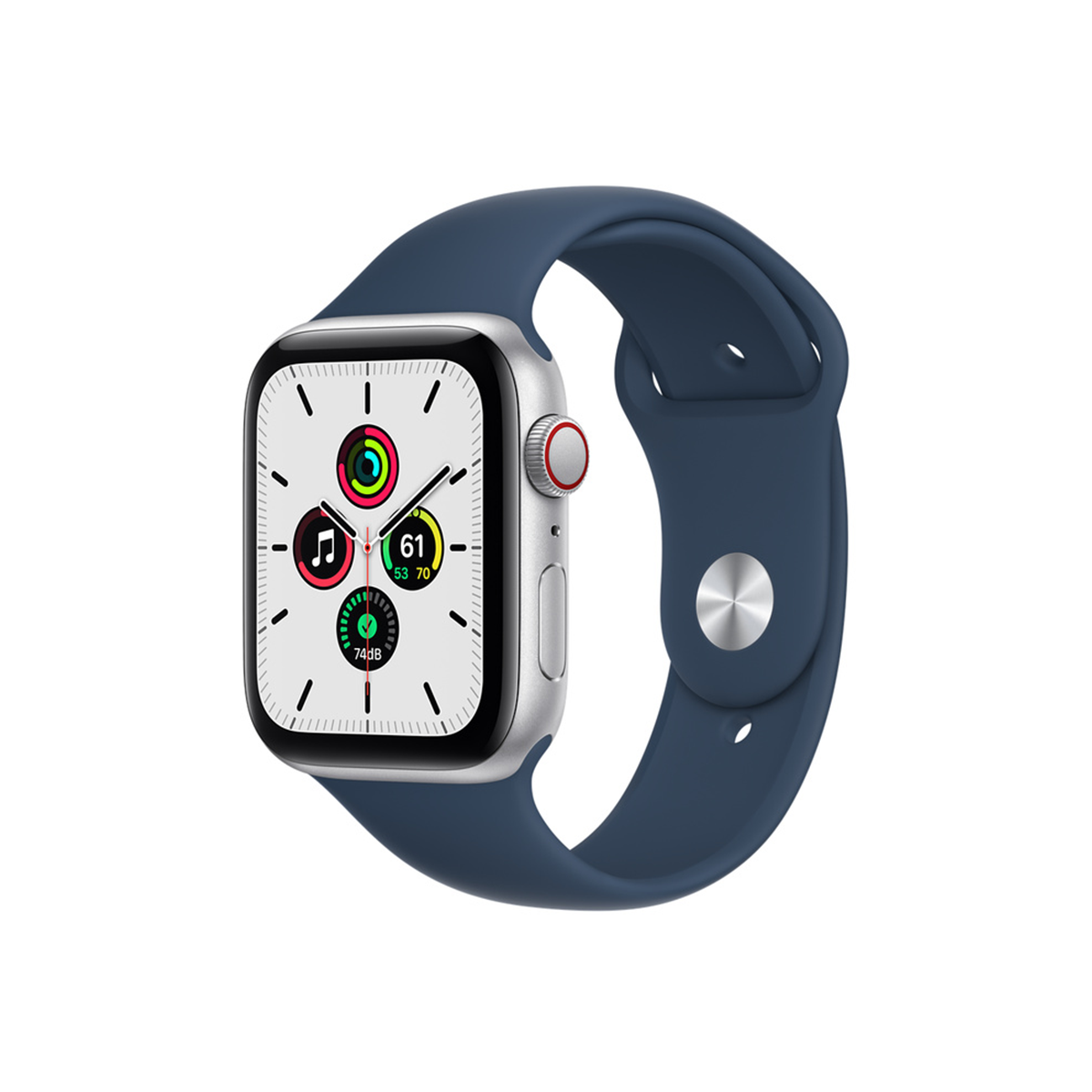 Apple Watch SE GPS + Cellular Silver Aluminium Case with Abyss Blue Sport Band - Regular Chính Hãng VN/A