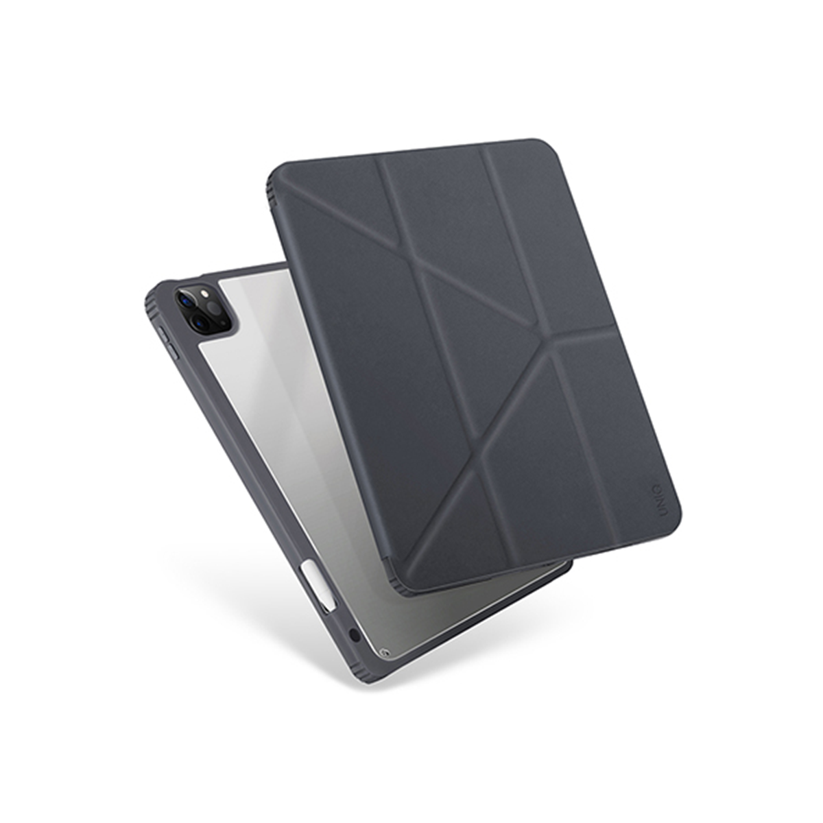 Ốp UNIQ Moven Antimicrobial Charcoal Grey dành New iPad Pro 12.9 (2019-2021)