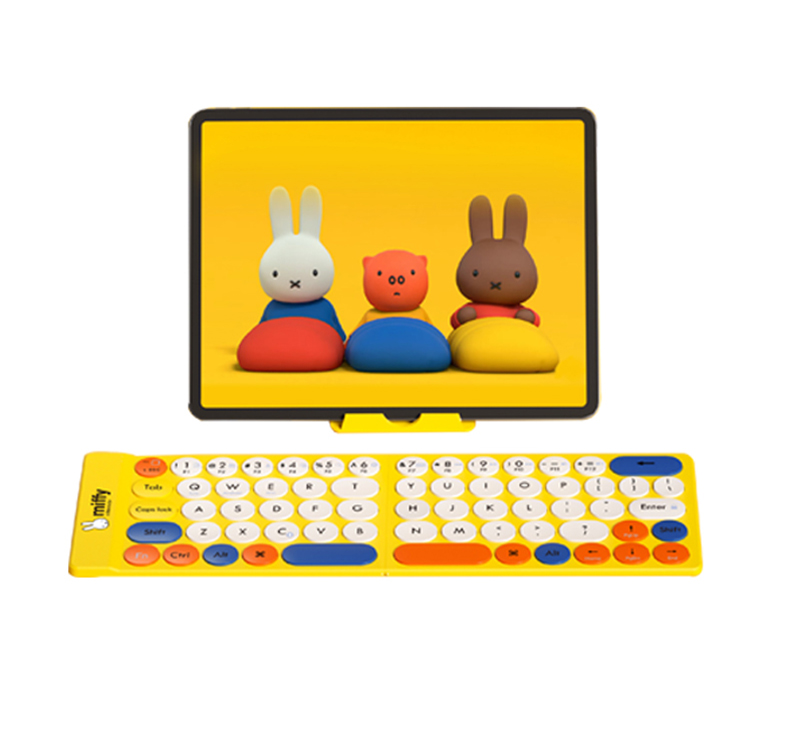 BÀN PHÍM GẬP KHÔNG DÂY MIPOW MIFFY MINI SLIM-FOLD MỎNG NHẤT THẾ GIỚI 3,5 MM CHỐNG NƯỚC KIÊM TÚI GIÁ ĐỠ