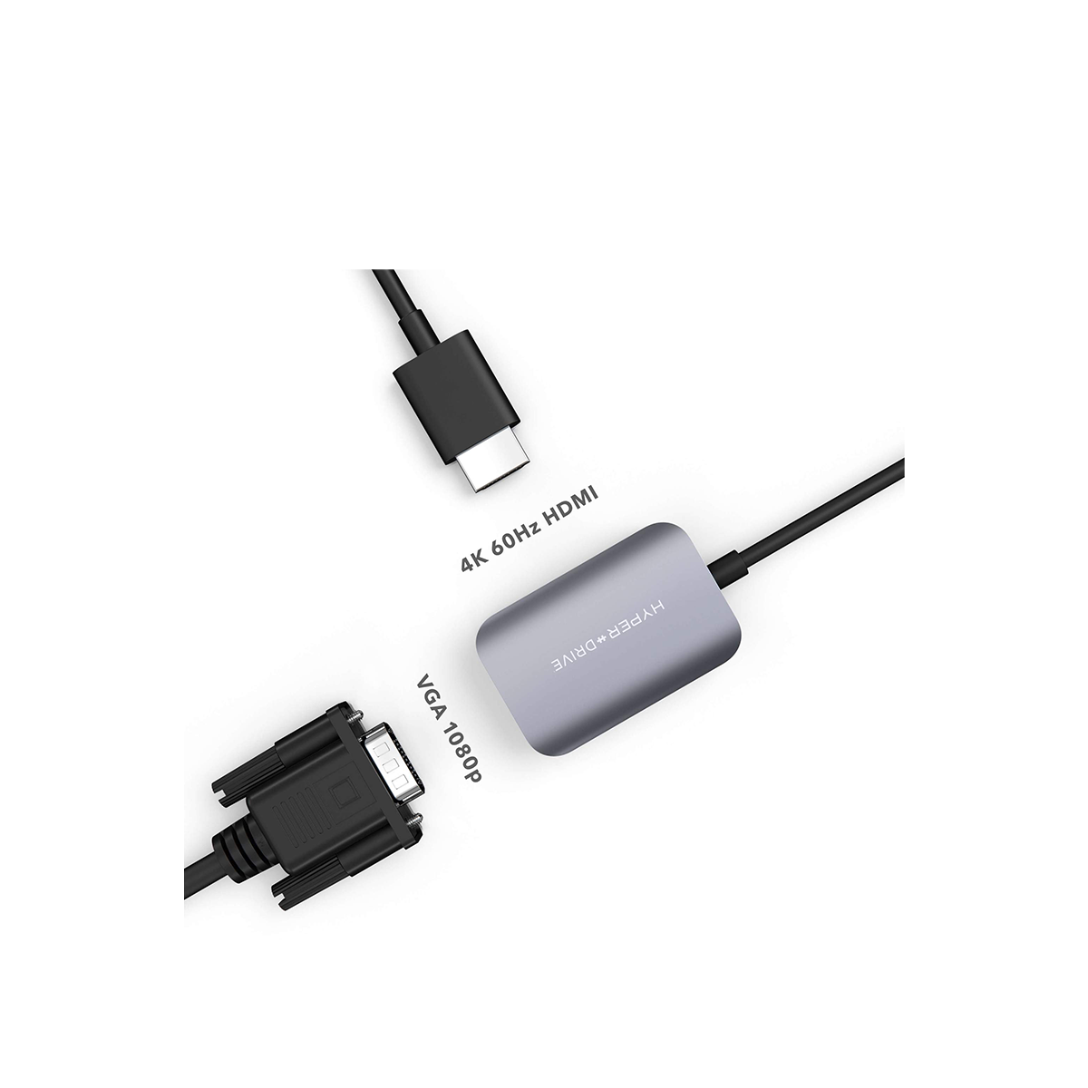 Cổng Chuyển HYPERDRIVE HDMI/VGA 4K60HZ 2 IN 1 HD-C2HV GRAY