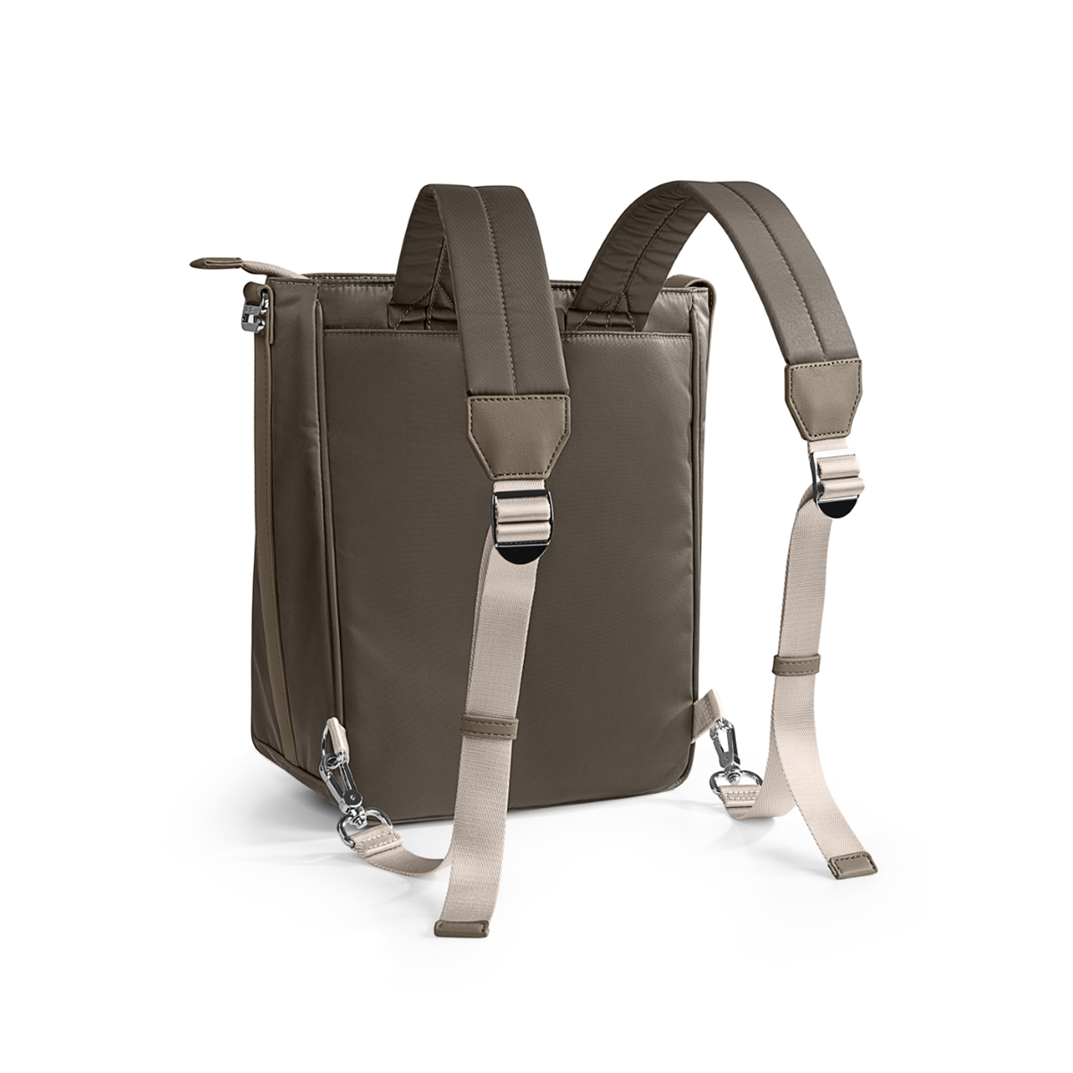 TÚI ĐEO KIÊM BALO TOMTOC (USA) SLASH SLING BAG TAUPE ULTRABOOK 13-14 INCH