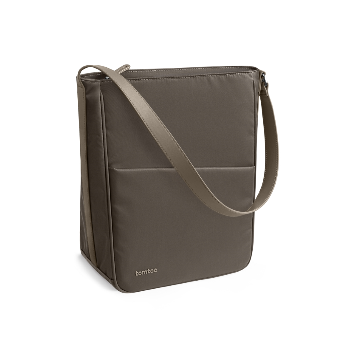 TÚI ĐEO KIÊM BALO TOMTOC (USA) SLASH SLING BAG TAUPE ULTRABOOK 13-14 INCH