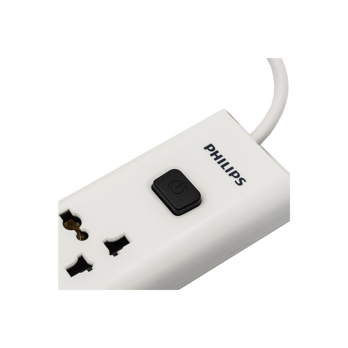 Ổ cắm điện Philips CHP4335WB, 3 lỗ, 3m, 3 USB-A + 1 Type-C total 2.4A