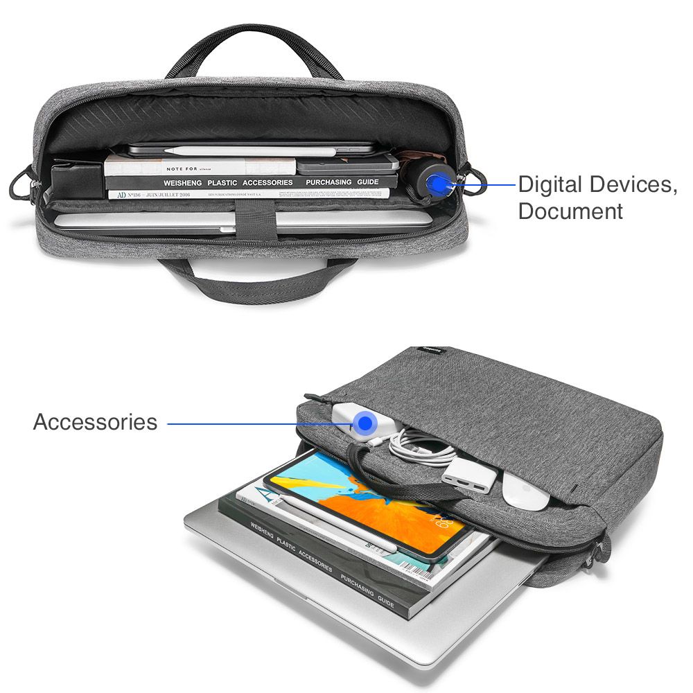 Túi Xách Tomtoc (USA) Shoulder Bags For Ultrabook 15″ Gray – A51