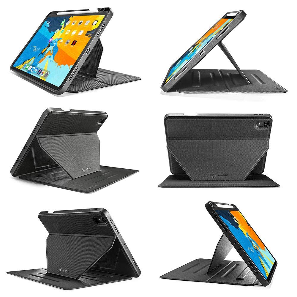 Bao Da Tomtoc (USA) Từ Tính Đa Góc (MAGNETIC KICKSTAND) Hỗ Trợ Sạc Không Dây Apple Pencil For iPad Pro 11 Inch