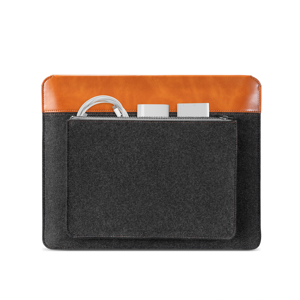 TÚI CHỐNG SỐC TOMTOC (USA) FELT & PU LEATHER FOR IPAD 12.9-INCH H16-B03Y