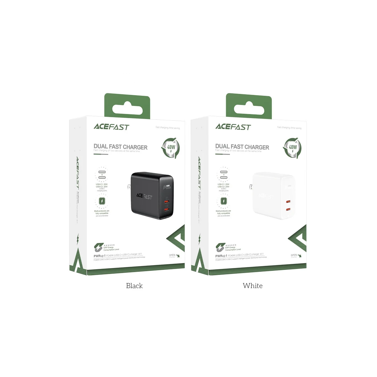 Củ sạc ACEFAST PD3.0 40W 2 cổng USB-C (US) - A11