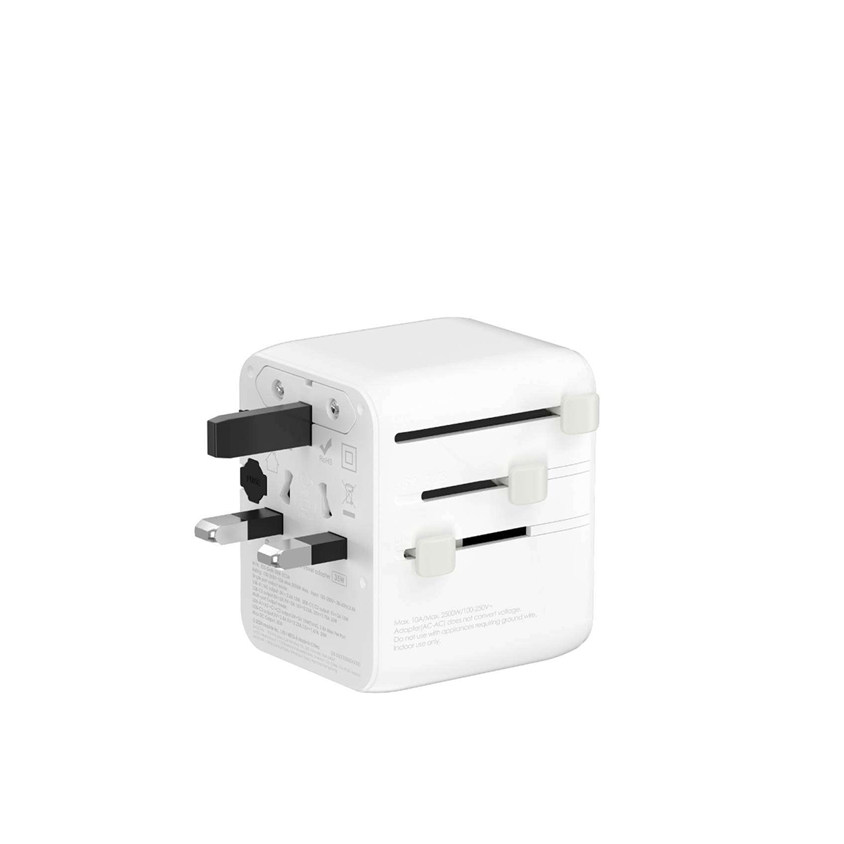 Sạc du lịch chuyển đổi chân cắm mophie Essentials PD 70W 3C2A GaN