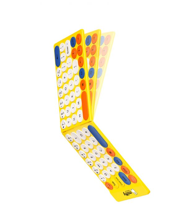 BÀN PHÍM GẬP KHÔNG DÂY MIPOW MIFFY MINI SLIM-FOLD MỎNG NHẤT THẾ GIỚI 3,5 MM CHỐNG NƯỚC KIÊM TÚI GIÁ ĐỠ
