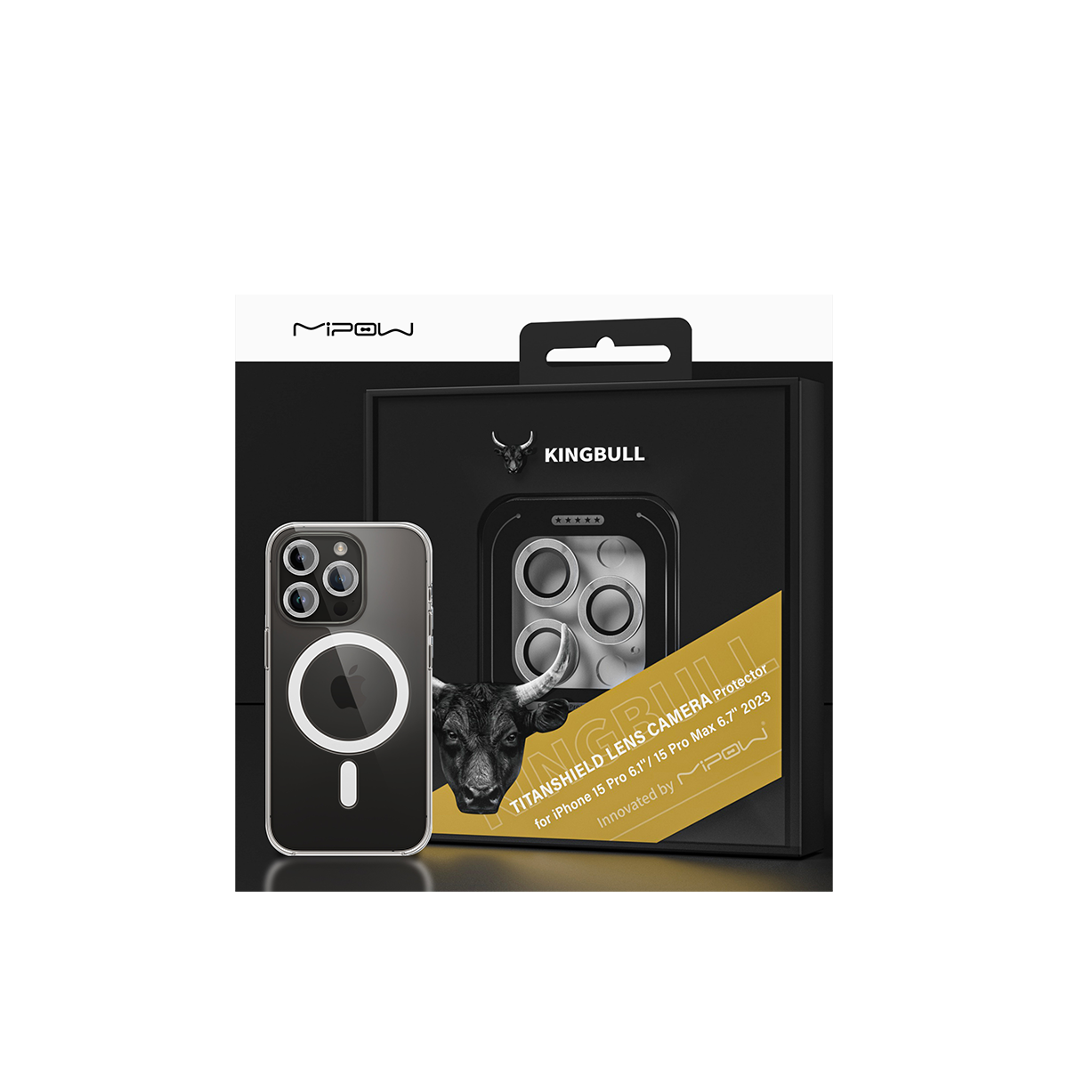 LENS CAMERA MIPOW KINGBULL TITANSHIELD PROTECTOR IPHONE 15 PRO/ 15 PROMAX