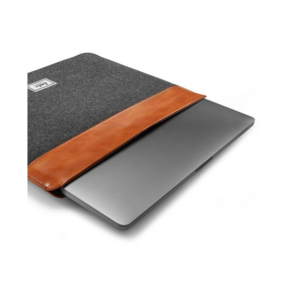 TÚI CHỐNG SỐC TOMTOC (USA) FELT & PU LEATHER FOR MACBOOK 16″ GRAY – H16-E01Y