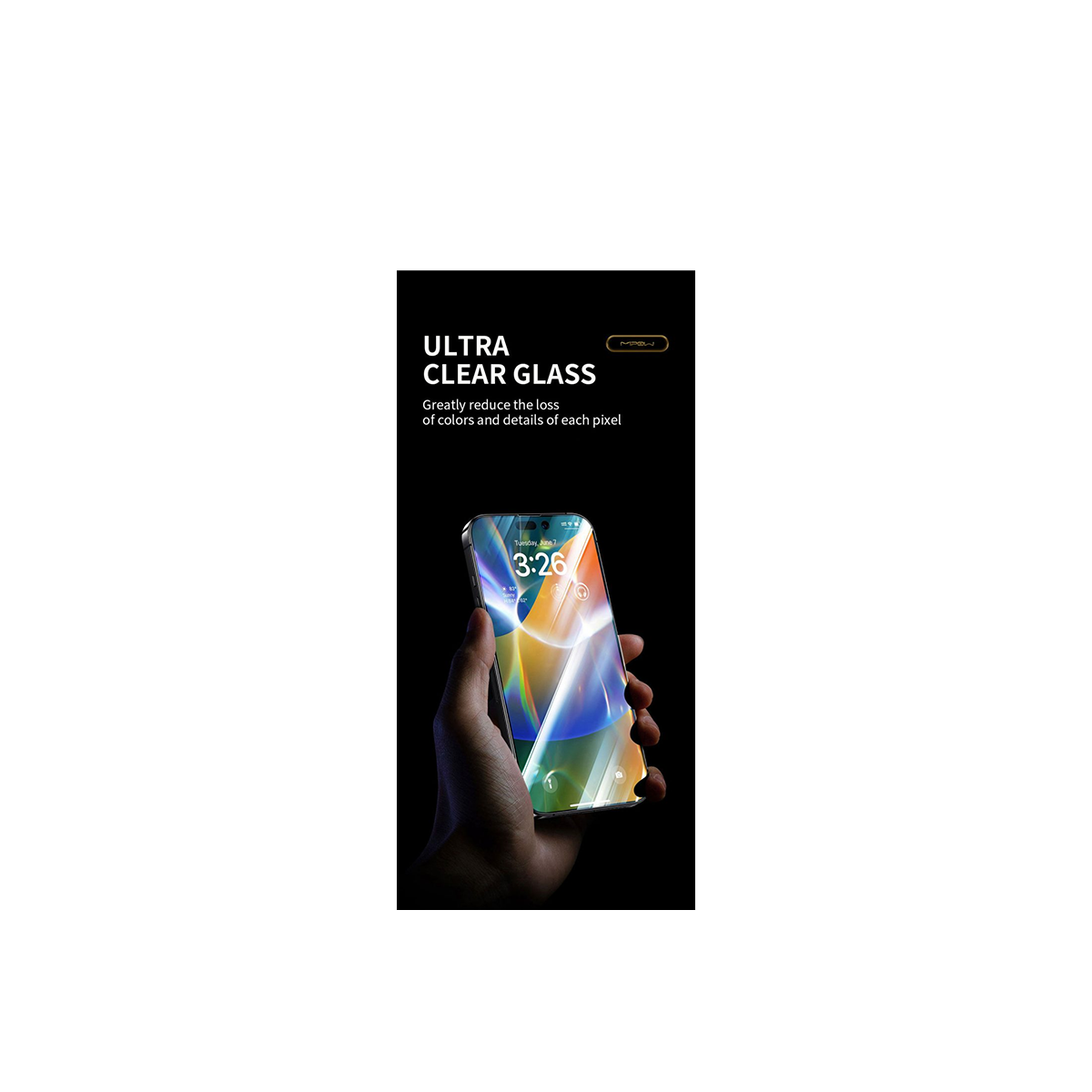DÁN CƯỜNG LỰC CHỐNG TRỘM IPHONE 14 PROMAX MIPOW KINGBULL ANTI-SPY PREMIUM SILK HD (2.7D) BJ416