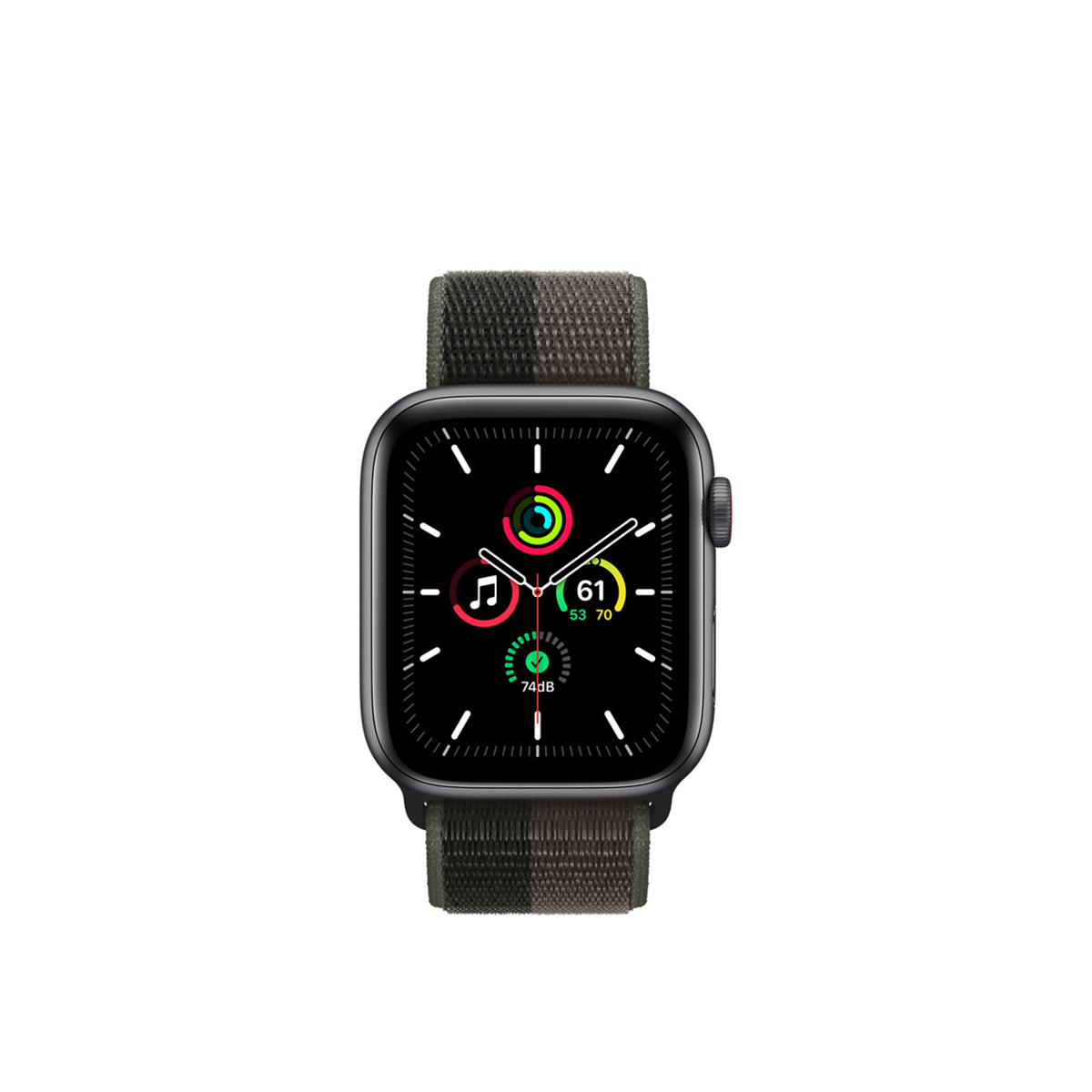  Apple Watch SE GPS + Cellular Space Grey Aluminium Case with Tornado/Grey Sport Loop Chính Hãng VN/A 