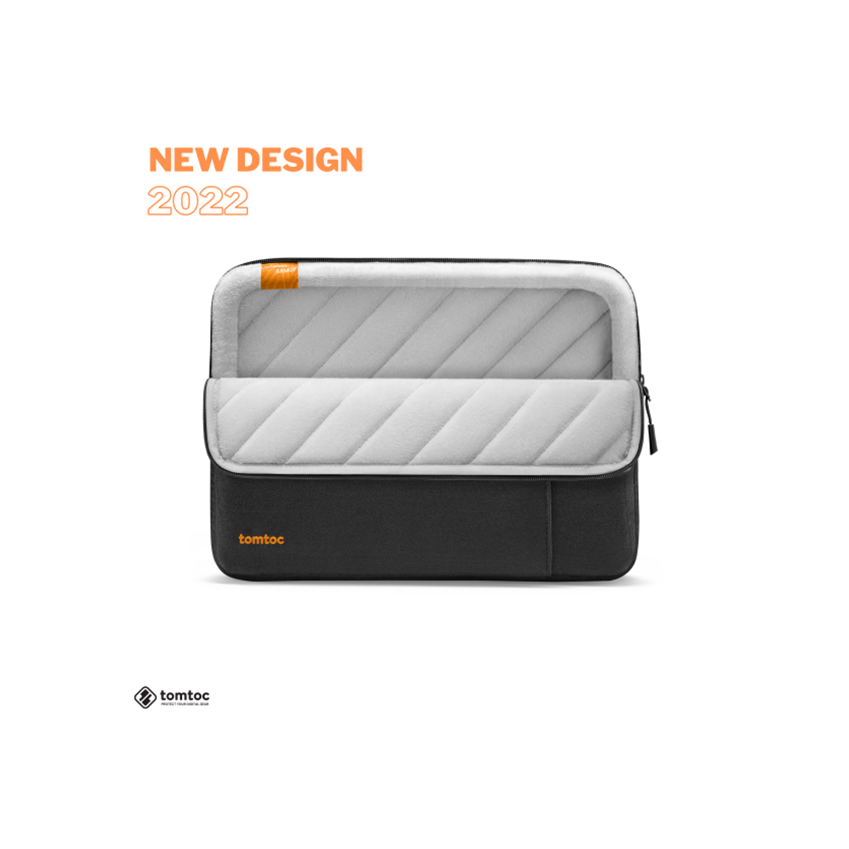TÚI CHỐNG SỐC TOMTOC (USA) 360* PROTECTIVE KÈM TÚI PHỤ KIỆN CHO MACBOOK PRO 14” ĐEN A13-D2D1GP