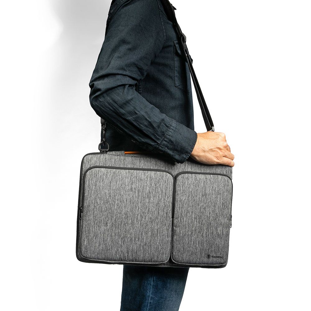 Túi Đeo Tomtoc (USA) 360* Shoulder Bags Macbook Pro 15″/Macbook 16″ Gray