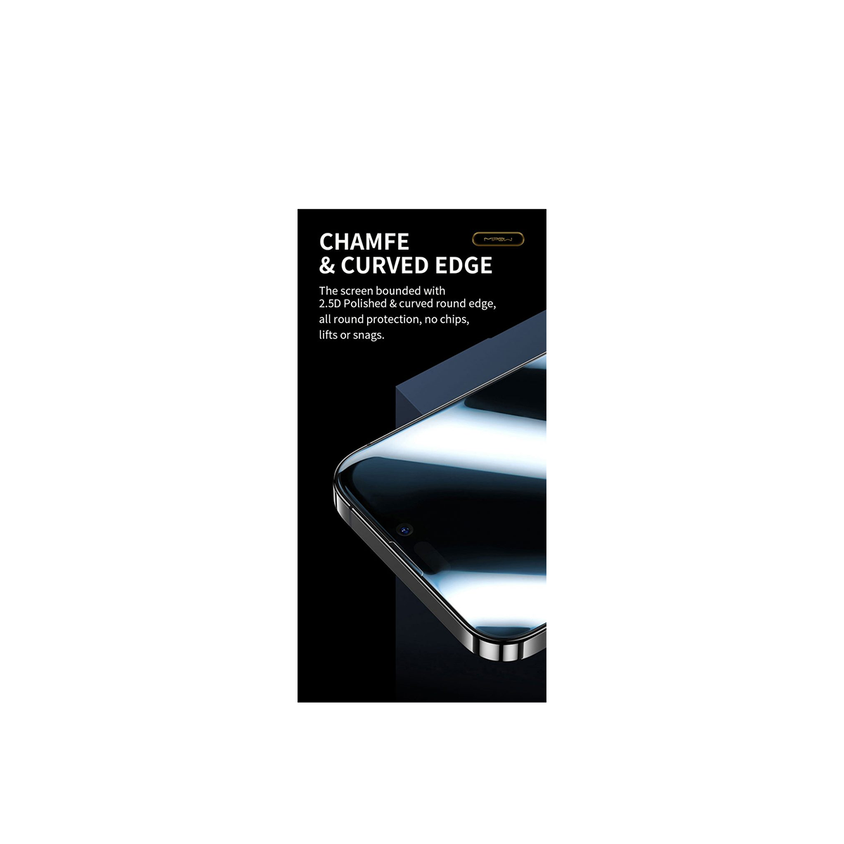 DÁN CƯỜNG LỰC CHỐNG TRỘM IPHONE 14 PROMAX MIPOW KINGBULL ANTI-SPY PREMIUM SILK HD (2.7D) BJ416