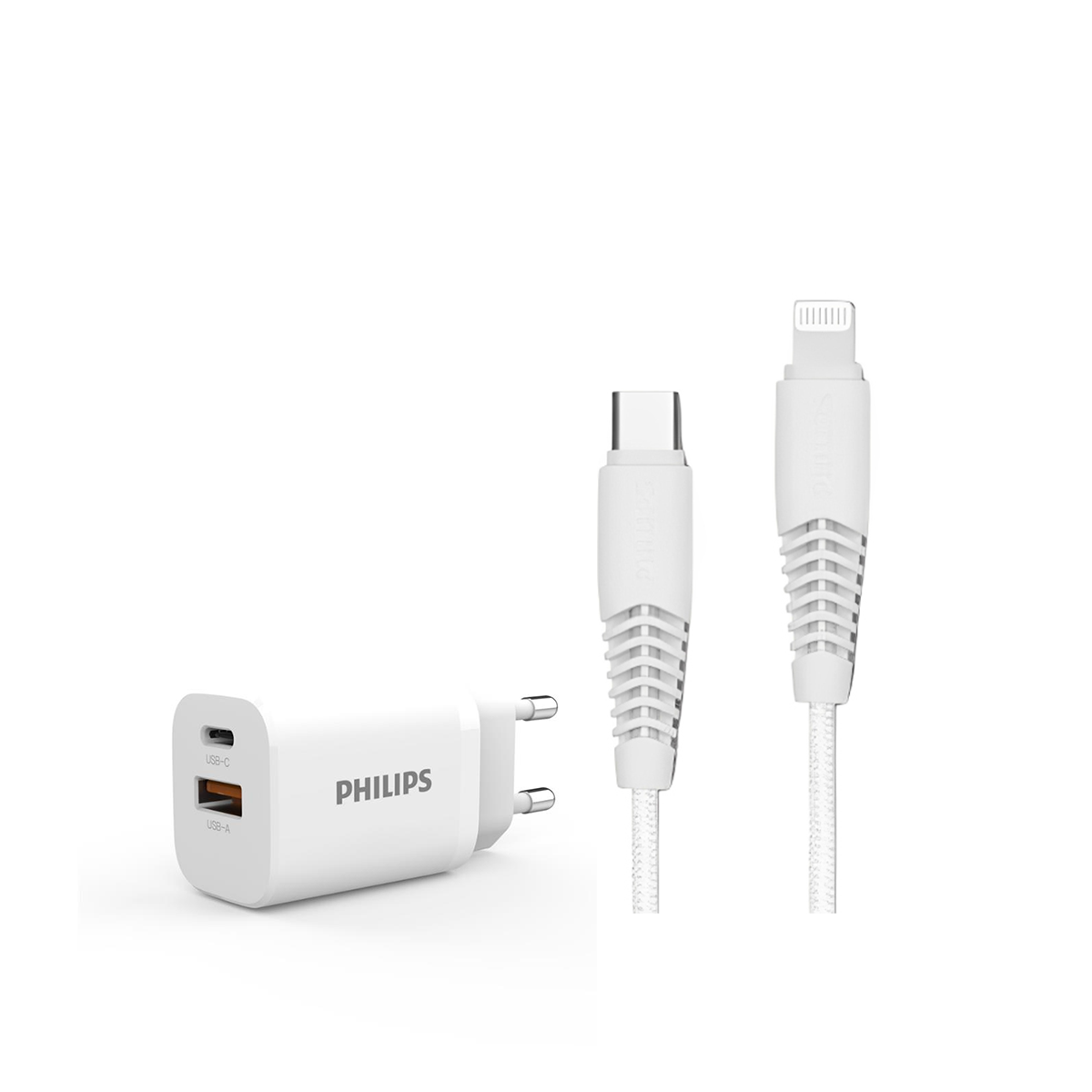 Combo Đầu Sạc Và Dây Sạc Philips C To Lightning