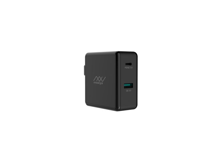Sạc Nhanh Innostyle Gomax Pd 49.5w (1*Usb-C PD & 1*Usb A QC3.0 18w ) Black