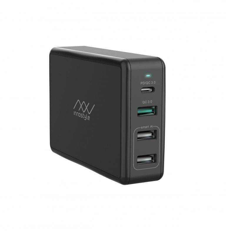 Sạc Đa Cổng Macbook Innostyle Gomax Pro 80w (Usb-C PD 65W + 1*Usb A QC3.0 18W + 2*USB A Smart AI)