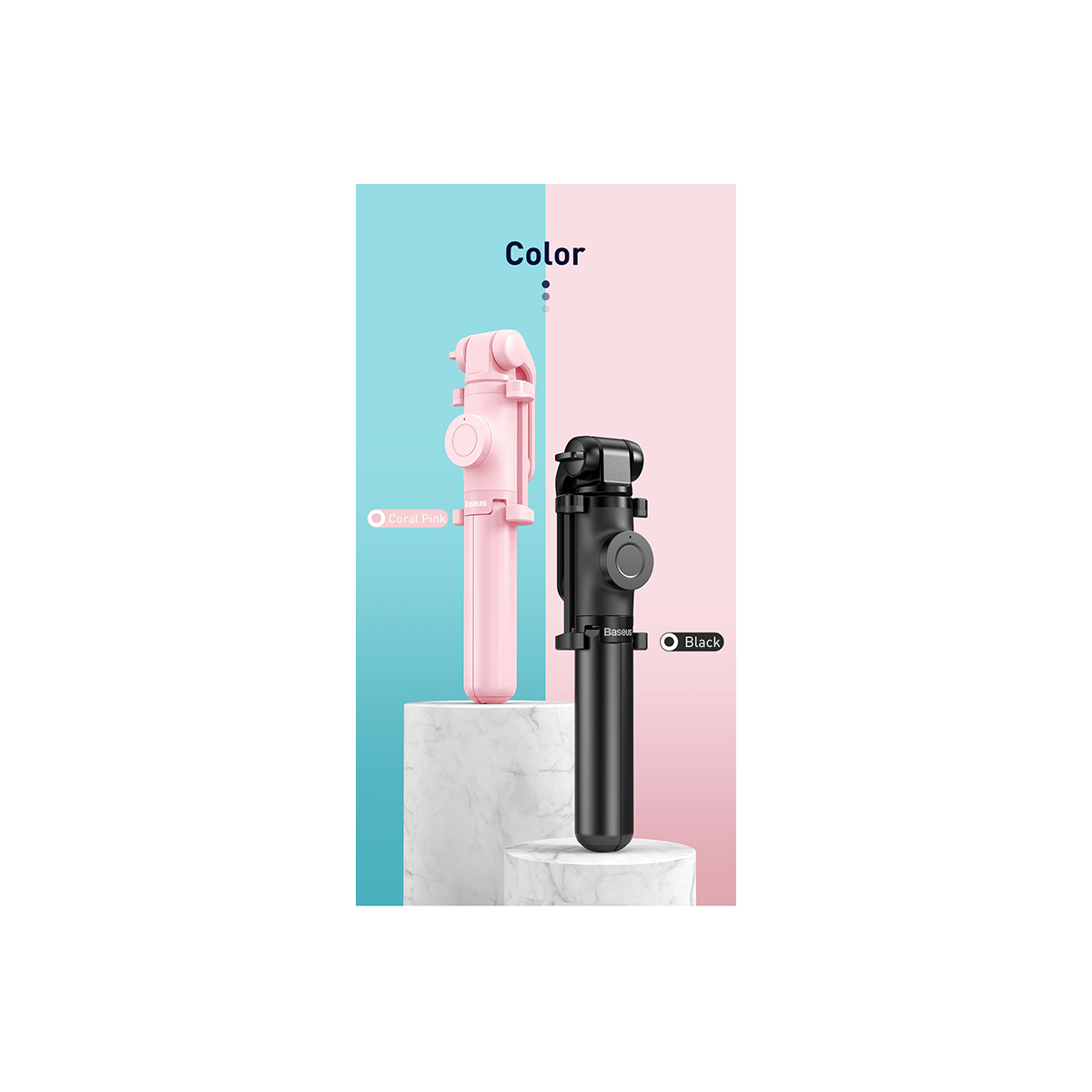 Gậy tự sướng tích hợp Tripod chân xếp gọn Baseus Lovely ( Bluetooth Remote Camera Control , Folding Bracket Livestream/ Selfie Stick)